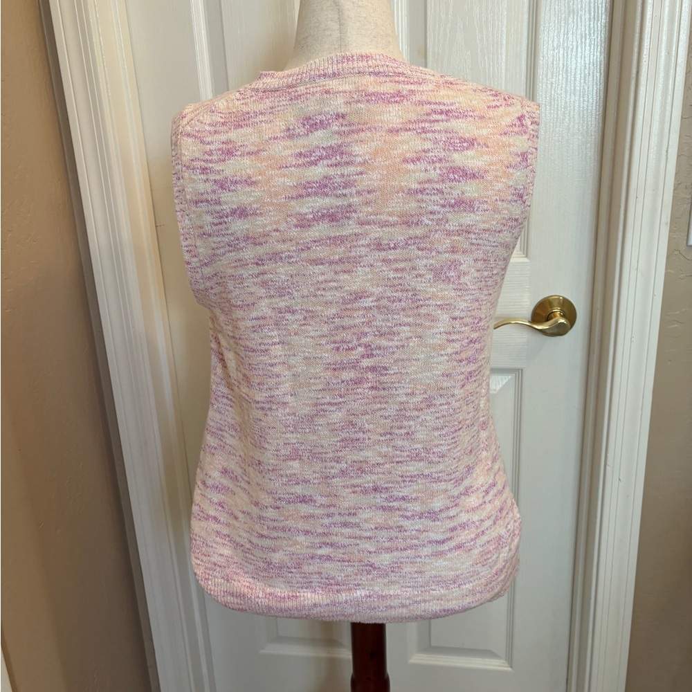 J. Crew Pink and Cream Knit Sleeveless Women’s XL New with Tags Knit Summer - Picture 6 of 9